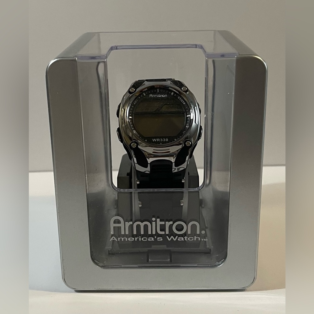 NEW Men’s Armitron Black Sporty Smartwatch with Digital Display